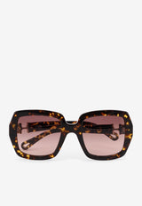 Chloé Marcie Square Sunglasses Brown CHC25SEK0301_846_HAVANA/HONEY_32772882