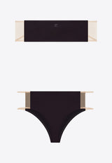 Courrèges Illusion Bikini Set Black 225JMB047PA0127_9999