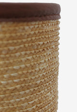 La Rose Leather Trim Vase Beige P22CAT_94