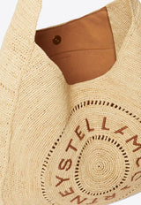 Stella McCartney Medium Woven Raffia Hobo Bag Beige 7B0165WP0375_9370