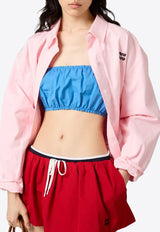 Miu Miu Poplin Tube Top Blue TP9163SOOO1BMS_F0237