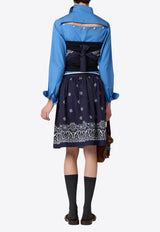 Miu Miu Cornflower Print Poplin Skirt Navy MG2425SOOO17X0_F022X