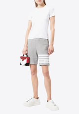 Thom Browne 4-bar Stripes Loopback Track Shorts Gray FJQ056A00535_055