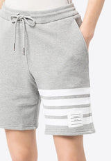 Thom Browne 4-bar Stripes Loopback Track Shorts Gray FJQ056A00535_055