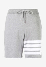 Thom Browne 4-bar Stripes Loopback Track Shorts Gray FJQ056A00535_055