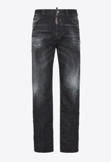 Dsquared2 Distressed Straight-Leg Jeans Black S74LB1725S30357_900