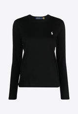 Ralph Lauren Long-Sleeved Logo T-shirt Black 211898699003_001