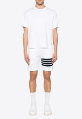 Thom Browne Signature Loopback Oversized T-shirt White MJS288A00042_100