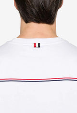Thom Browne Signature Loopback Oversized T-shirt White MJS288A00042_100
