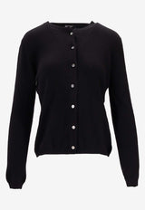 La Rose Essential Cashmere Cardigan Black GDC22801_2000