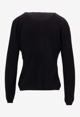 La Rose Essential Cashmere Cardigan Black GDC22801_2000