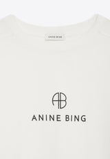 Anine Bing Jaylin Monogram T-shirt White A0810280_IVY1