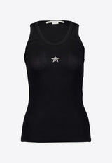 Stella McCartney Crystal Mini Star Tank Top Black 6J02913SPZ11_1000