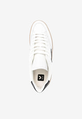 Veja V-12 Leather Low-Top Sneakers White XD0203640B_EXTRA-WHITE_BLACK_DUNE