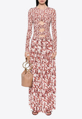 Isabel Marant Gladice Printed Top Red HT0705FAC3K01I_80GT