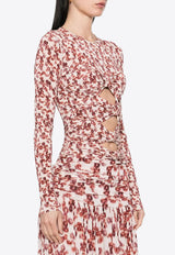 Isabel Marant Gladice Printed Top Red HT0705FAC3K01I_80GT