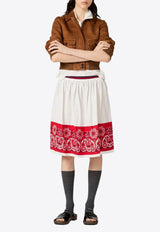 Miu Miu Bandana Print Poplin Skirt White MG2487SOOO17LZ_F0970