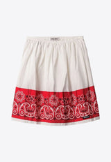 Miu Miu Bandana Print Poplin Skirt White MG2487SOOO17LZ_F0970