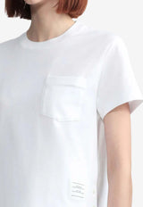 Thom Browne Name Tag Patch T-shirt White FJS123A00042_100