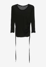 Ann Demeulemeester Trina Drawstrings T-shirt Black B0012885FA434_099