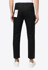 Golden Goose DB Slim-Leg Washed-Out Jeans Black GMP00290P000622_90100