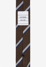 Thom Browne Shadow Stripe Pique Weave Tie Brown MNL001AF0990_210