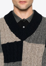 Thom Browne Cable-Knit Patchwork Vest Multicolor MKV092AY1032_978