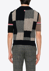 Thom Browne Cable-Knit Patchwork Vest Multicolor MKV092AY1032_978