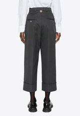 Thom Browne High-Waist Cropped Pants Gray FTC444UF0345_025