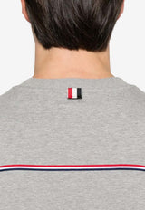 Thom Browne Signature Loopback Oversized T-shirt Gray MJS288A00042_055