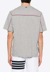 Thom Browne Signature Loopback Oversized T-shirt Gray MJS288A00042_055