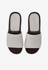 La Rose Studded Leather Clogs White 14925850_100