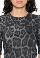 Stella McCartney Leopard Print Top Gray 6J04113SQA08_1230