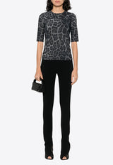 Stella McCartney Leopard Print Top Gray 6J04113SQA08_1230