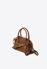 Miu Miu Aventure Nappa Leather Top Handle Bag Brown 5BB169VOOO2BBL_F0316