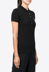 Ralph Lauren Julie Logo-Embroidered Polo T-shirt Black 211870245005_001