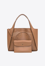 Stella McCartney Perforated Logo Faux Leather Tote Bag Brown 502793WP0550_2501