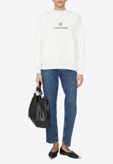 Anine Bing Jaci Monogram Sweatshirt White A0810077_IVY1