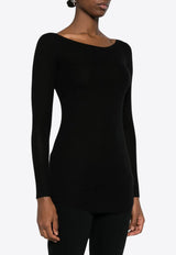 Isabel Marant Izzie Boat Neck Sweater Black PU0707FAC3L10I_01BK