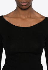 Isabel Marant Izzie Boat Neck Sweater Black PU0707FAC3L10I_01BK