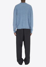 Maison Margiela V-neck Wool Cardigan Blue S50HP0019M13108_490M