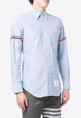 Thom Browne Oxford Long-Sleeved Shirt with Armband Light Blue MWL150EF0313_480