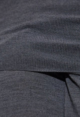 Stella McCartney Off-Shoulder Wool Sweater Gray 6K10403S2598_1267