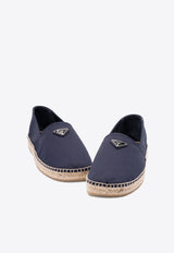 Prada Triangle Logo Canvas Espadrilles Navy 2DE155FG0003LKE_F0124