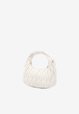 Miu Miu Wander Matelassé Hobo Bag White 5BC125VOOYAN88_F0009