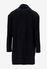 La Rose Essential Single-Breasted Coat Blue 1463_B