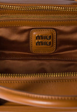 Miu Miu Beau Leather Shoulder Bag Cognac 5BB173VOTM2CRW_F0046