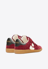 Isabel Marant Beth Baskets Suede Low-Top Sneakers Burgundy BK0013FAC1E09S_BYEC