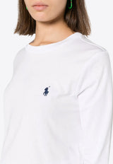 Ralph Lauren Long-Sleeved Pony T-shirt White 211898699001_100