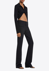 Courrèges Polo Twist Cropped Top Black 225JPO048JS0193_9999